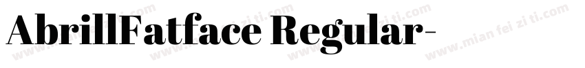 AbrillFatface Regular字体转换